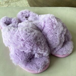 Corkys Lilac Fuzzy Slippers New In Box